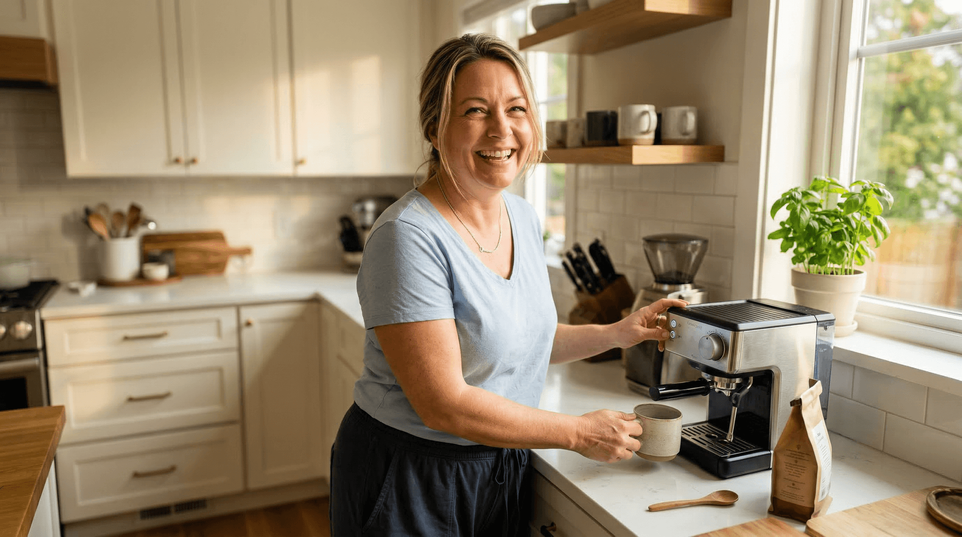 Energized woman after NAD+ treatment